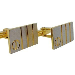 Dunhill cuffs Silver gold Women Authentic secondhand